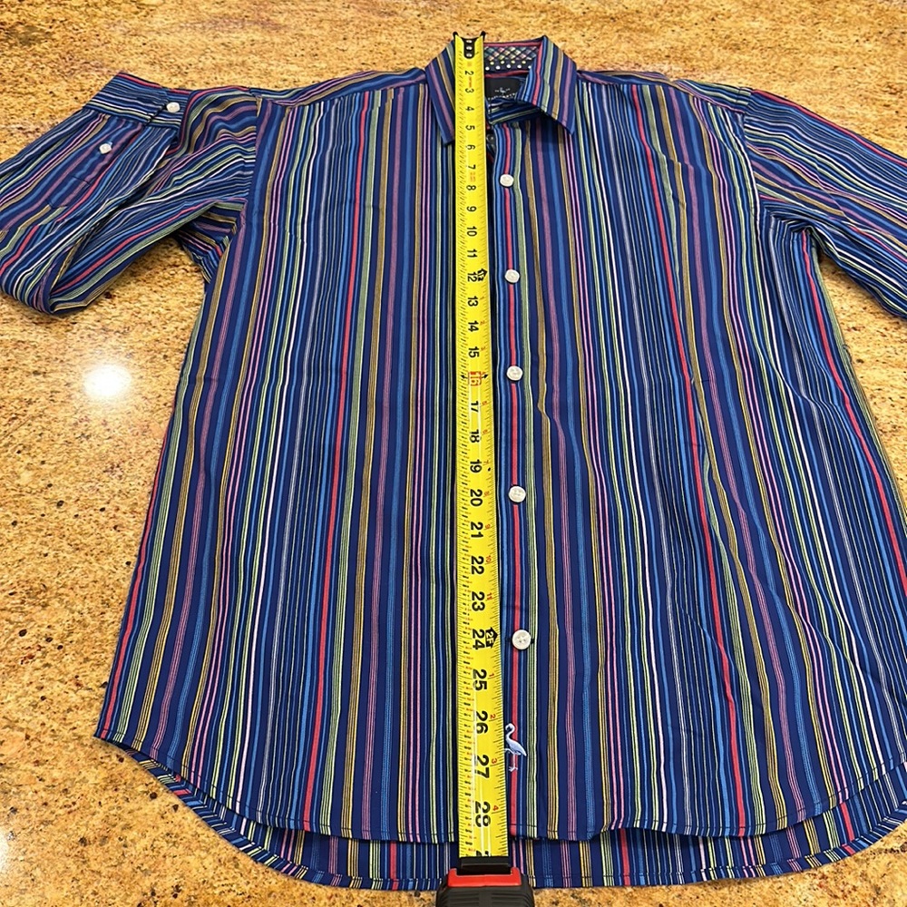 TAILORBYRD BOYS COLORFUL COTTON STRIPED BUTTON UP SHIRT WITH CONTRASTING CUFFS - Picture 8 of 8